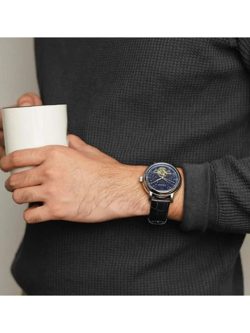 NWT Thomas Earnshaw Longcase Blue Dial Men's Watch